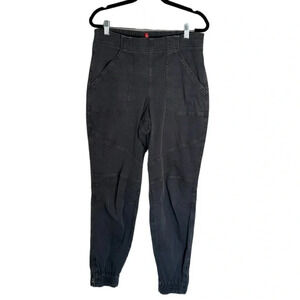 Spanx Stretch Twill Jogger Pants Washed Black Size Large